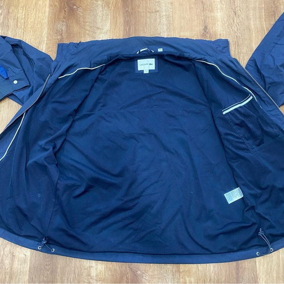 Lacoste Jacket Mens XXL Navy Blue Yachting Parka Wind Rain Coat - Picture 7 of 13
